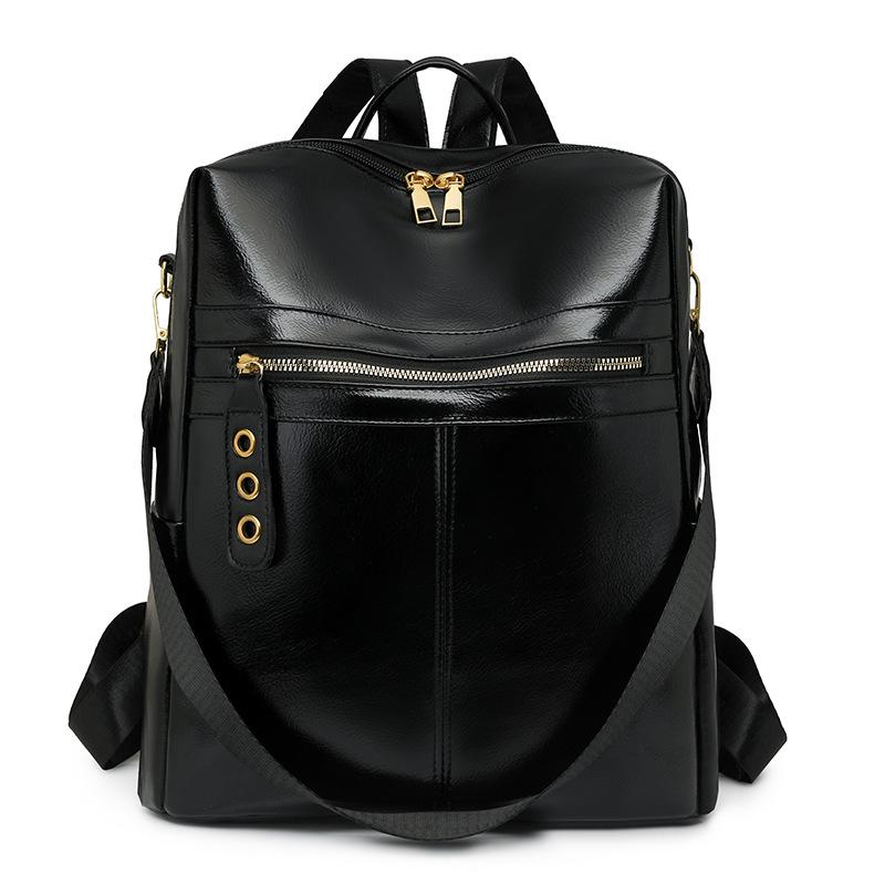 Простой, Модный, Вместительный, Универсальный и Стильный Женский Рюкзак чёрный