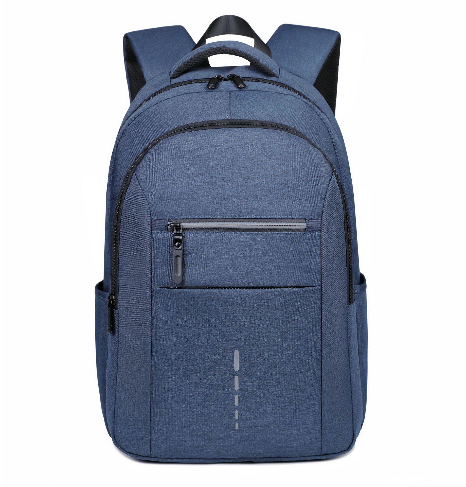 Новый модный вместительный универсальный рюкзак для ноутбука для бизнеса и коротких путешествий синий