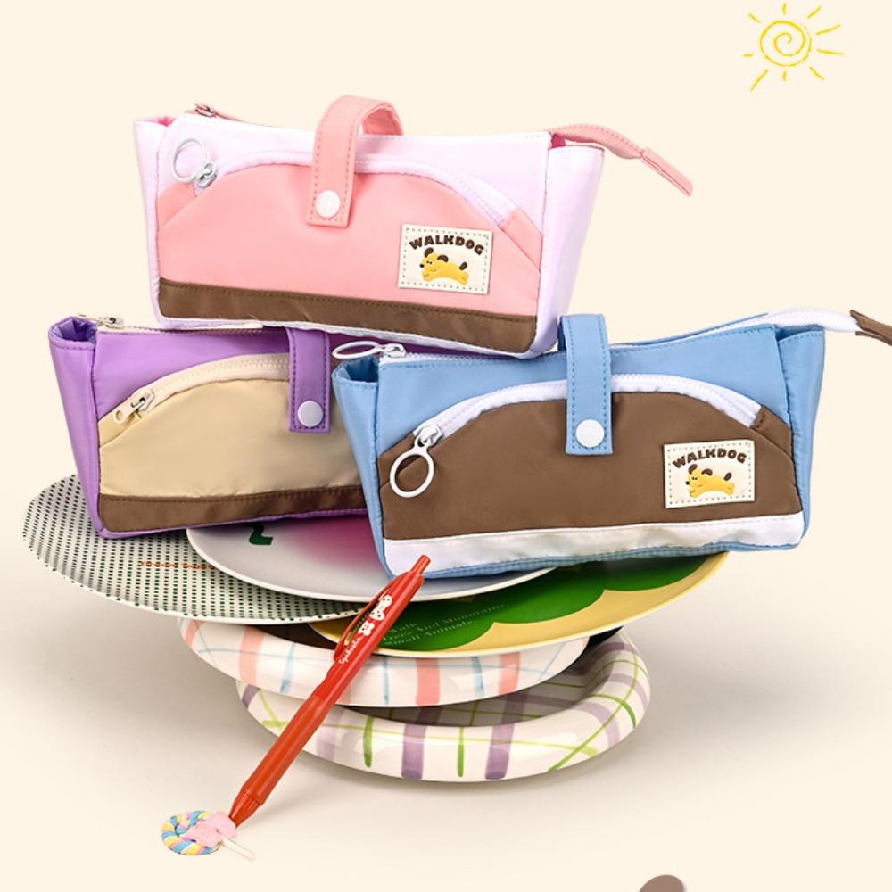 Большой вместительный цветной пенал многофункциональный большой вместительный пенал канцелярская сумка