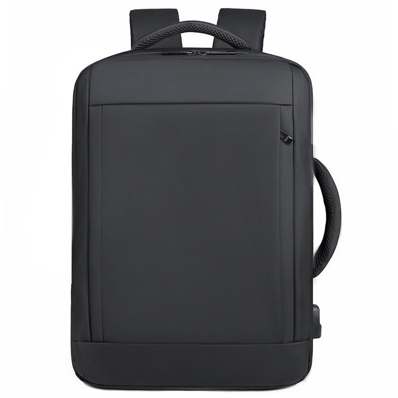 Стильный, вместительный многофункциональный деловой рюкзак для ноутбука чёрный