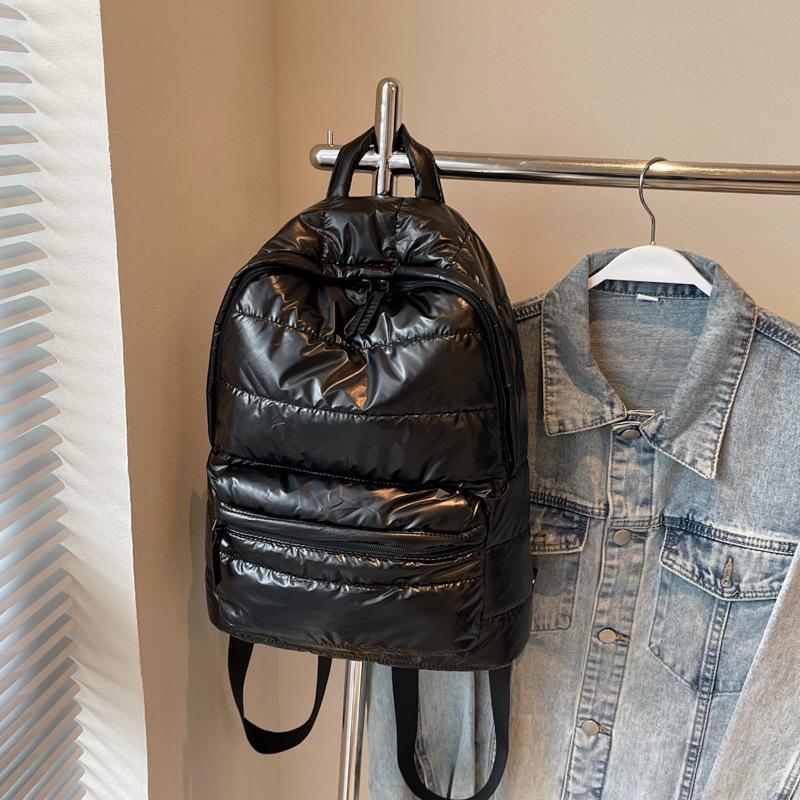 Модный женский хлопковый рюкзак — универсальный, легкий и вместительный чёрный