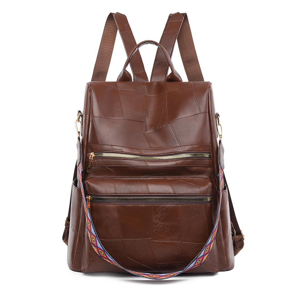 Вместительный повседневный рюкзак из мягкой кожи