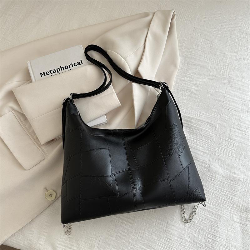 2024 новый ретро дорогой рюкзак для поездок подмышкой простой модный повседневный вместительный портативный мешок чёрный